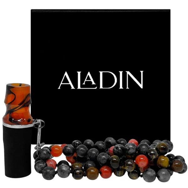 Персональний мундштук в упаковці Aladin Premium (Помаранчевий з чорним)