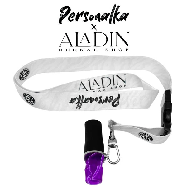 Персональный мундштук в упаковке Aladin x Personalka AP005 (Фиолетовый с белым)