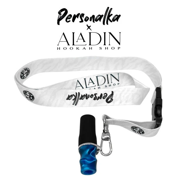 Персональный мундштук в упаковке Aladin x Personalka AP012 (Синий с белым)