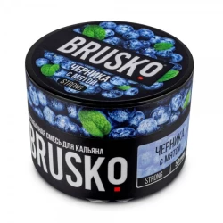 Безтютюнова суміш Brusko Strong Line Чорниця з М'ятою 50 гр