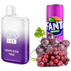 Одноразова електронна сигарета Airis Lux Grape Soda (Виноград Сода) (P5000 Затяжок)