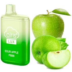 Одноразова електронна сигарета Airis Lux Sour Apple (Сауер Яблуко) (P5000 Затяжок)