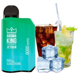 Одноразова електронна сигарета Aroma King Jetbar Soda Storm (Содова Шторм) (6000 Затяжок)