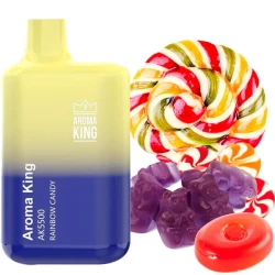 Одноразова електронна сигарета Aroma King Rainbow Candy (Рейнбоу Цукерка) (5500 Затяжок)