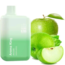 Одноразова електронна сигарета Aroma King Sour Apple (Сауер Яблуко) (5500 Затяжок)