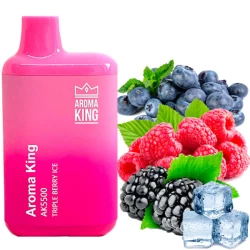 Одноразова електронна сигарета Aroma King Triple Berry Ice (Тріпл Ягода Лід) (5500 Затяжок)