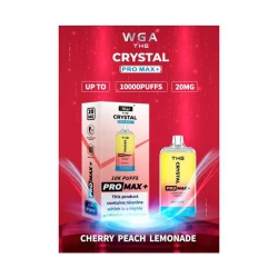 Одноразова електронна сигарета Crystal Pro Max Cherry Peach Lemonade (Вишня Персик Лимонад) (10000 Затяжок)