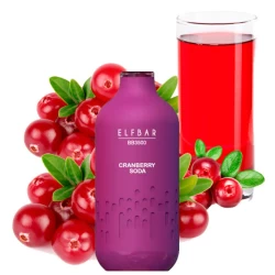 Одноразова електронна сигарета Elf Bar BB Cranberry Soda (Журавлина Газована Вода) (3500 Затяжок)