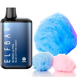 Одноразова електронна сигарета Elf Bar BC Ultra Blue Cotton Candy (Блу Цукрова Вата) (5000 Затяжок)