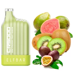 Одноразова електронна сигарета Elf Bar CR Kiwi Passion Fruit Guava (Ківі Маракуя Гуава) (5000 Затяжок)