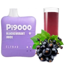 Одноразова електронна сигарета Elf Bar Pi Blackcurrant Juice (Чорна Смородина Джус) (9000 Затяжок)