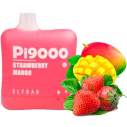 Одноразова електронна сигарета Elf Bar Pi Strawberry Mango (Полуниця Манго) (9000 Затяжок)