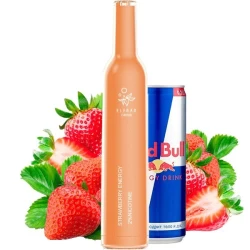 Одноразова електронна сигарета Elf Bar Strawberry Energy (Полуниця Енергетик) (500 Затяжок) (Пляшка Шампанського)