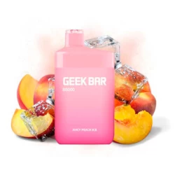 Одноразова електронна сигарета Geek Bar Juicy Peach Ice (Джусі Персик Лід) (5000 Затяжок)