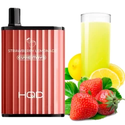 Одноразова електронна сигарета HQD Cuvie Maya Strawberry Lemonade (Полуниця Лимонад) (6000 Затяжок)