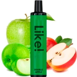 Одноразова електронна сигарета Like! Double Apple (Подвійне Яблуко) (1500 Затяжок)