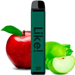 Одноразова електронна сигарета Like! Double Apple (Подвійне Яблуко) (1800 Затяжок)