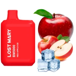 Одноразова електронна сигарета Lost Mary BM Red Apple Ice (Ред Яблуко Лід) (5000 Затяжок)