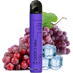 Одноразова електронна сигарета MOTI Piin Grape Ice (Виноград Лід) (C4000 Затяжок)