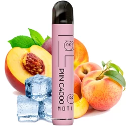 Одноразова електронна сигарета MOTI Piin Peach Ice (Персик Лід) (C4000 Затяжок)