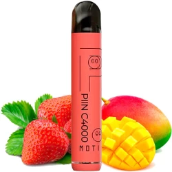 Одноразова електронна сигарета MOTI Piin Strawberry Mango (Полуниця Манго) (C4000 Затяжок)