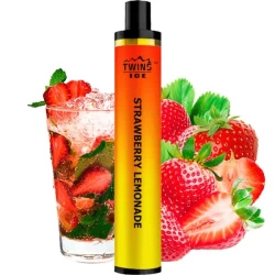 Одноразова електронна сигарета Twins Ice Strawberry Lemonade (Полуниця Лимонад) (1500 Затяжок)