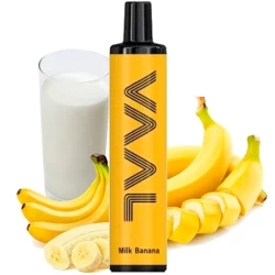 Одноразова електронна сигарета VAAL Milk Bananna (Молоко Банан) (2500M Затяжок)