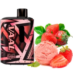 Одноразова електронна сигарета VAAL Strawberry Ice Cream (Полуниця Морозиво) (E5000 Затяжок)