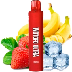 Одноразова електронна сигарета Wotofo Ultra Strawberry Banana Ice (Полуниця Банан Лід) (3000 Затяжок)