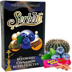 Тютюн Serbetli Blueberry Cinnamon Bubble Cactus (Чорниця Кориця Бабл Кактус) 50гр