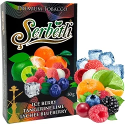 Тютюн Serbetli Ice Berry Tangerine Lime Lychee Blueberry (Лід Ягода Мандарин Лайм Лічі Чорниця) 50гр