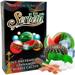 Тютюн Serbetli Ice Watermelon Cinnamon Bubble Cactus (Лід Кавун Кориця Бабл Кактус) 50гр