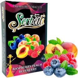 Тютюн Serbetli Raspberry Peach Blueberry (Малина Персик Чорниця) 50гр