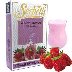 Тютюн Serbetli Strawberry Milkshake (Полунично-Молочний Коктейль) 50гр