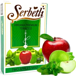 Тютюн Serbetli Two Apple with Mint (Подвійне Яблуко М'ята) 50гр