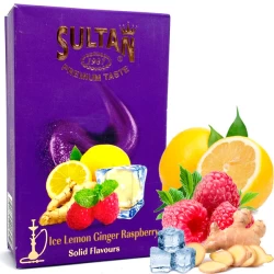 Тютюн Sultan Ice Lemon Ginger Raspberry (Лід Лимон Імбир Малина) 50 гр