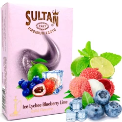 Тютюн Sultan Ice Lychee Blueberry Lime (Лічі Чорниця Лайм Лід) 50 гр