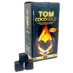 Вугілля кокосове Tom Cococha Gold C22 1кг 96кубиків в упаковці