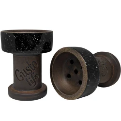 Чашка глиняная Gusto Bowls Rook (Черный с белым)