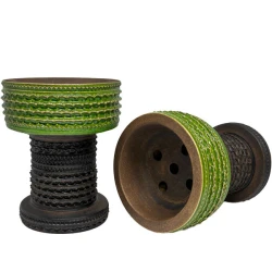 Чашка глиняная Gusto Bowls Rook Design (Зеленый)