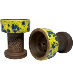 Чашка глиняная Gusto Bowls Rook (Желтый с синим)