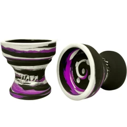 Чашка глиняная Tiaga Hookah Flash Light (Черный с фиолетовым)