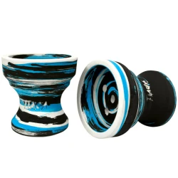 Чашка глиняная Tiaga Hookah Flash Light (Черный с синим)