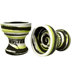 Чашка глиняная Tiaga Hookah Flash Light (Черный с зеленым)