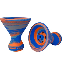 Чашка глиняная Trumpet Bell (Синий с оранжевым)