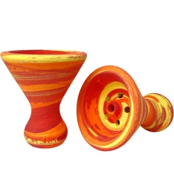 Чашка глиняная Trumpet Bell (Желтый с розовым)