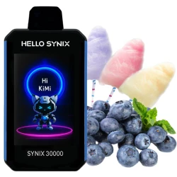 Електронні сигарети Hello Synix Blueberry Cotton Candy (Чорниця Цукрова Вата) (30000 Затяжок)
