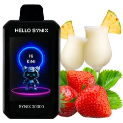 Електронні сигарети Hello Synix Strawberry Colada (Полуниця Колада) (30000 Затяжок)