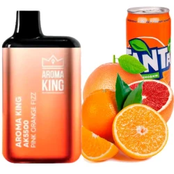 Одноразова електронна сигарета Aroma King Pink Orange Fizz (Пінк Апельсин Фізз) (5500 Затяжок)