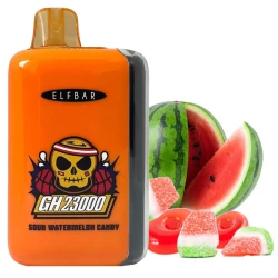 Одноразова електронна сигарета Elf Bar GH Sour Watermelon Candy (Сауер Кавун Цукерки) (23000 затяжок)